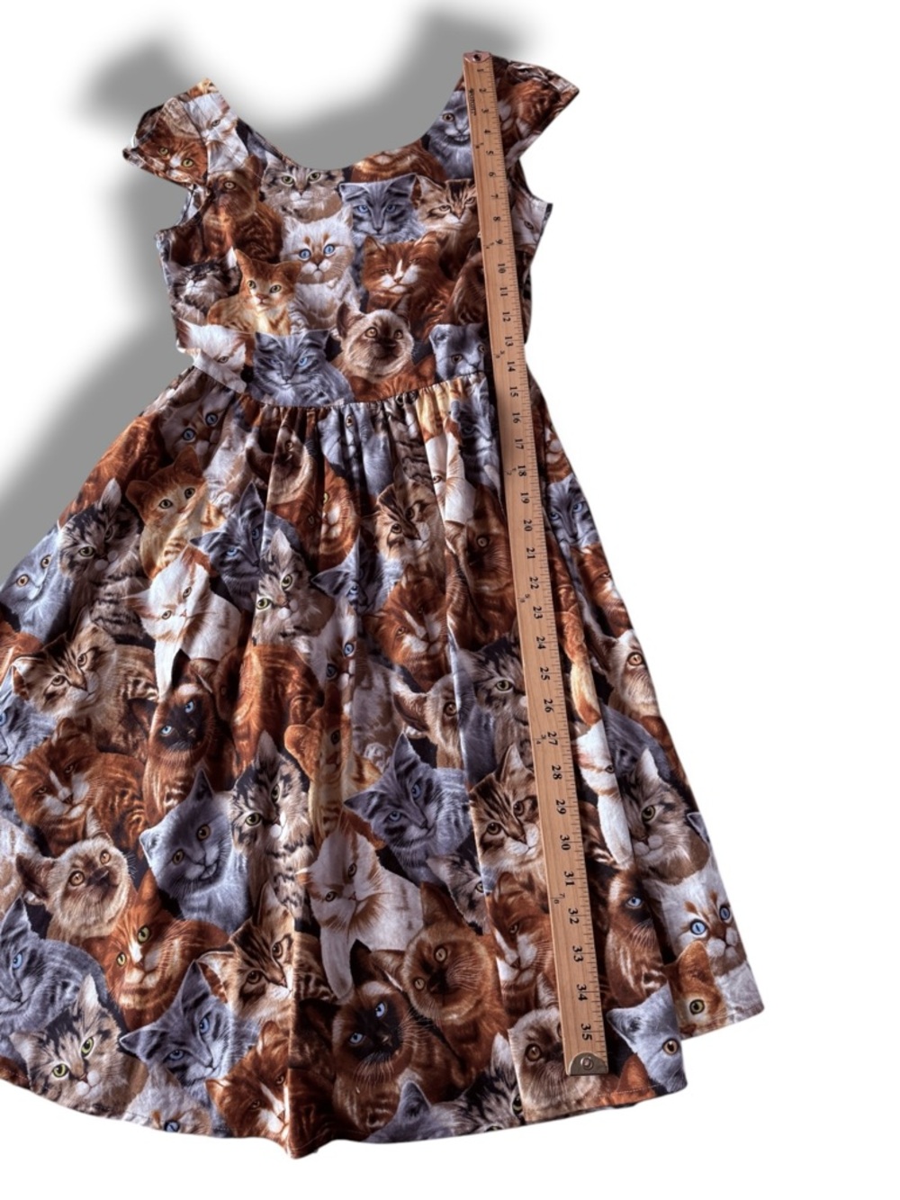 Retrolicious ModCloth Cat Kitty Swing Dress Rockabilly Cap Sleeves Size Small - Picture 9 of 10